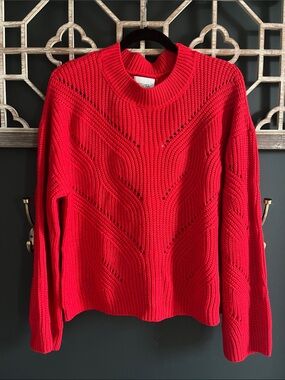 Bright Red Crewneck Knit Sweater by STITCHES & STRIPES via Nordstrom